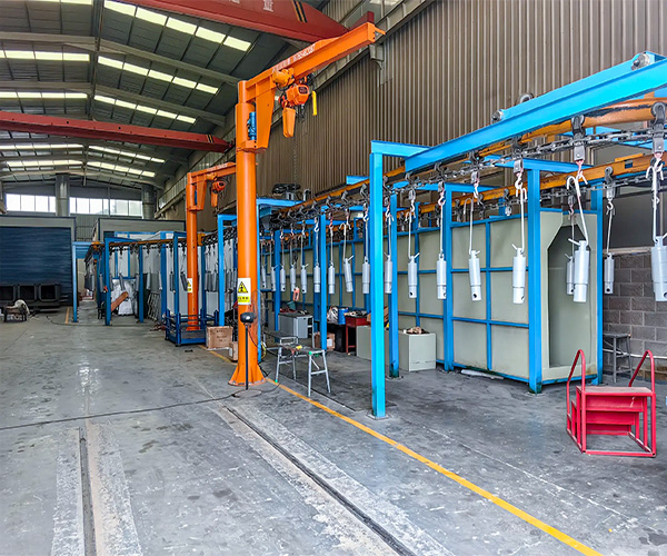 Oil cylinder painting line